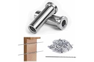 Muzata 50PCS Stainless Steel T316 Protective Sleeves Cable Railing Kit Hardware Cable Railing Protector Sleeve for 1/8" Wire Rope Wood Posts CR13