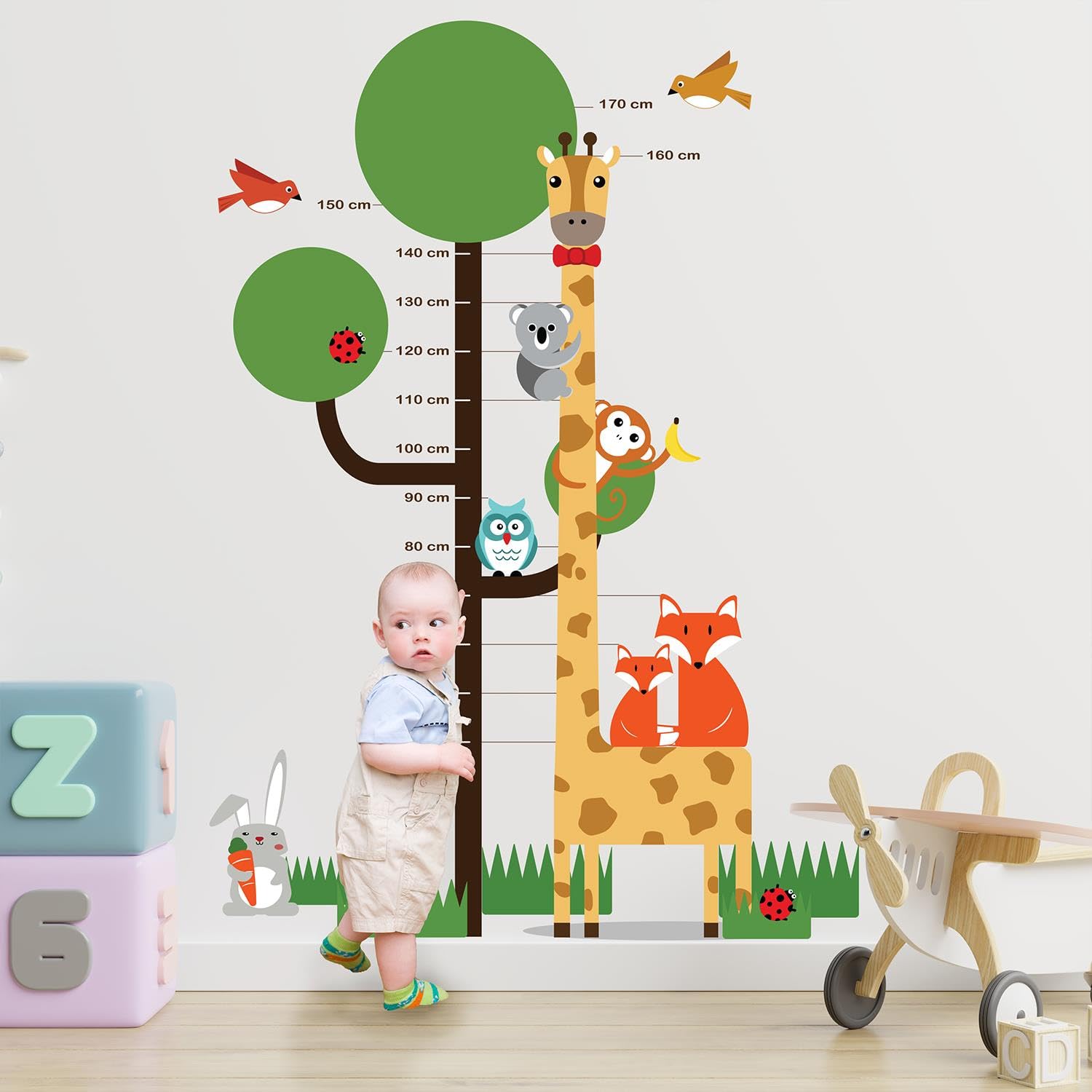 WALPLUS Kids Wall Stickers Nursery Decor - Animal, Princess & Playroom Art Decals - Removable & Repositionable (188x188cm) โ image 1