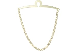 VVCOME Men's Tie Chain Gold Silver Black Tie Clips Link Chain Cravat Collar Pins with Gift Box