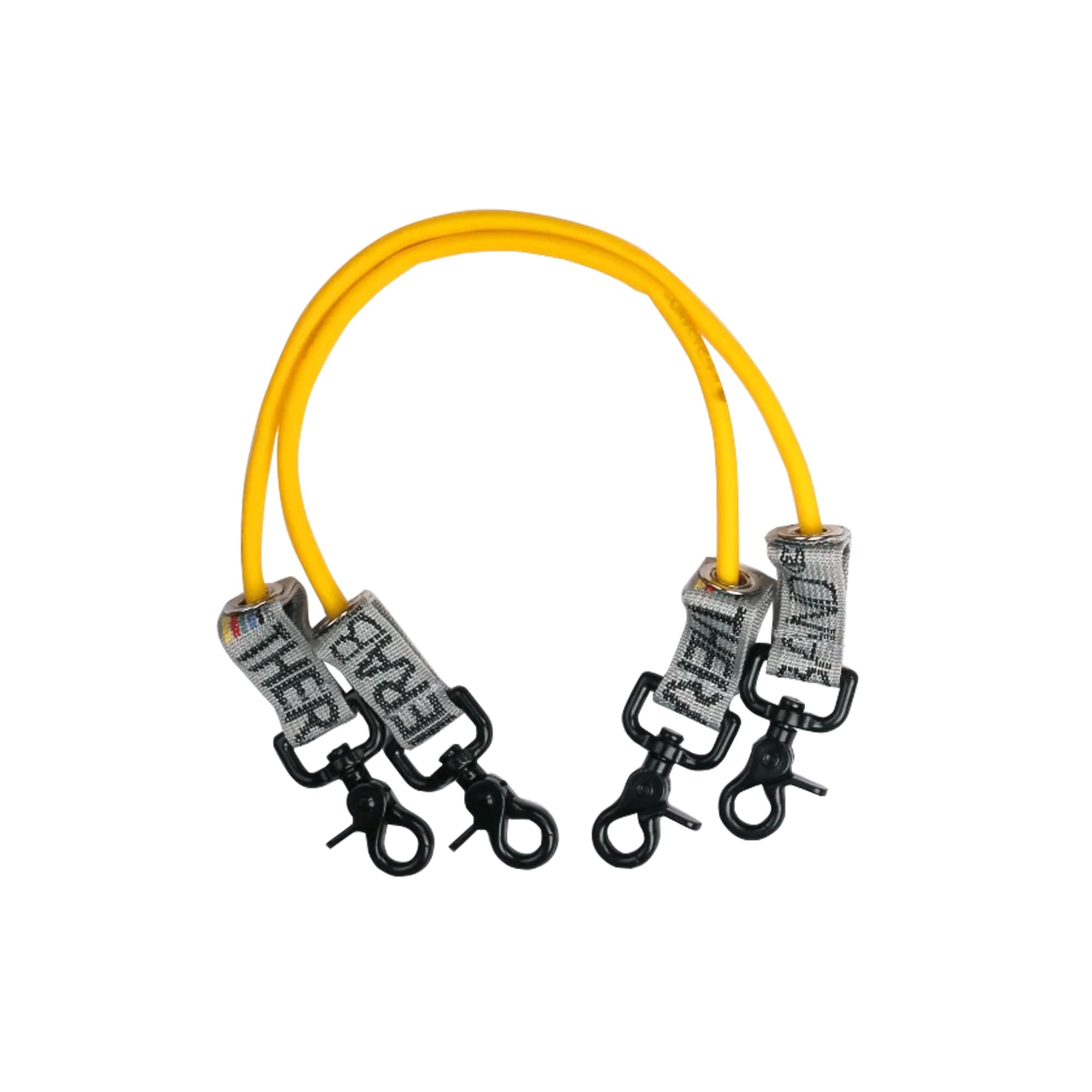 THERABAND 30cm Professional Latex Resistance Tubing with Connectors for Exercise, Physical Therapy, Lower Pilates, At-Home Workouts, and Rehab, Yellow, Set of 2