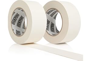 Lockport White Gaffers Tape 2 inch x 30 Yards - 2 Pack Pro White Gaff Tape - No Residue, Water Resistant, Non-Reflective, Easy Tear - Multipurpose