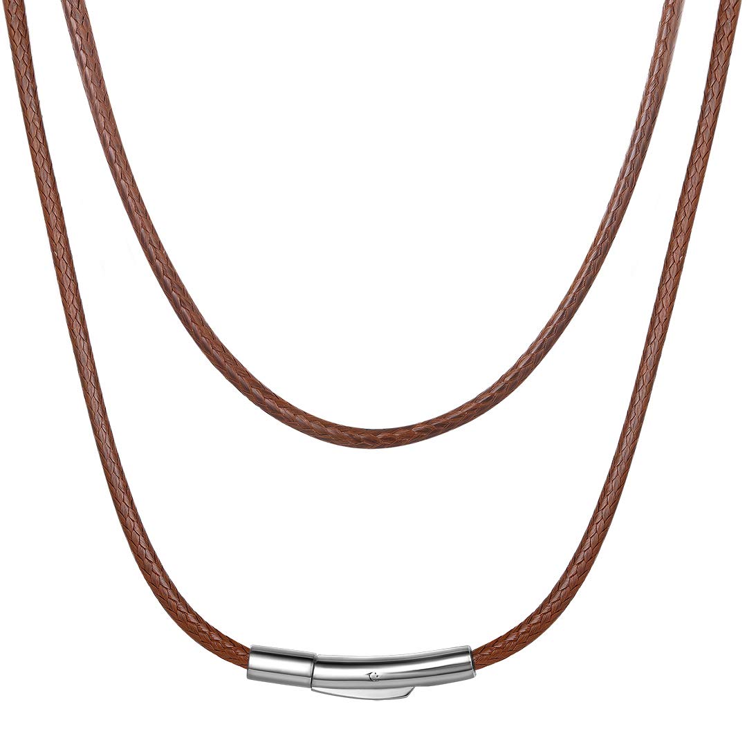 ChainsHouse Cord Necklace Mens Necklace Leather Rope Strap