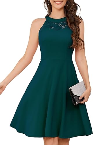 Bbonlinedress Semi Formal Plus Size Dresses Women Halter Cocktail Short Prom  Wedding Guest Graduation Dress Turquoise 3XL in Saudi Arabia