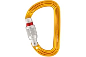 Petzl Sm'D Carabiner - Versatile, Lightweight, Compact, D-Shaped Locking Carabiner for Rock and Ice Climbing