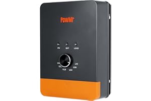 TEMANK PowMr MPPT Solar Charge Controller 35A 12V/24V Auto, 35Amp Solar Controller MPPT Max.PV Input 80V, Work with Lead-Acid and Lithium Batteries