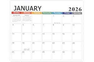 Penitue 2026 Magnetic Calendar for Refrigerator, 30x25.5cm/11.81x10.04in Large Tear-Off Monthly Fridge Planner with Magnets J