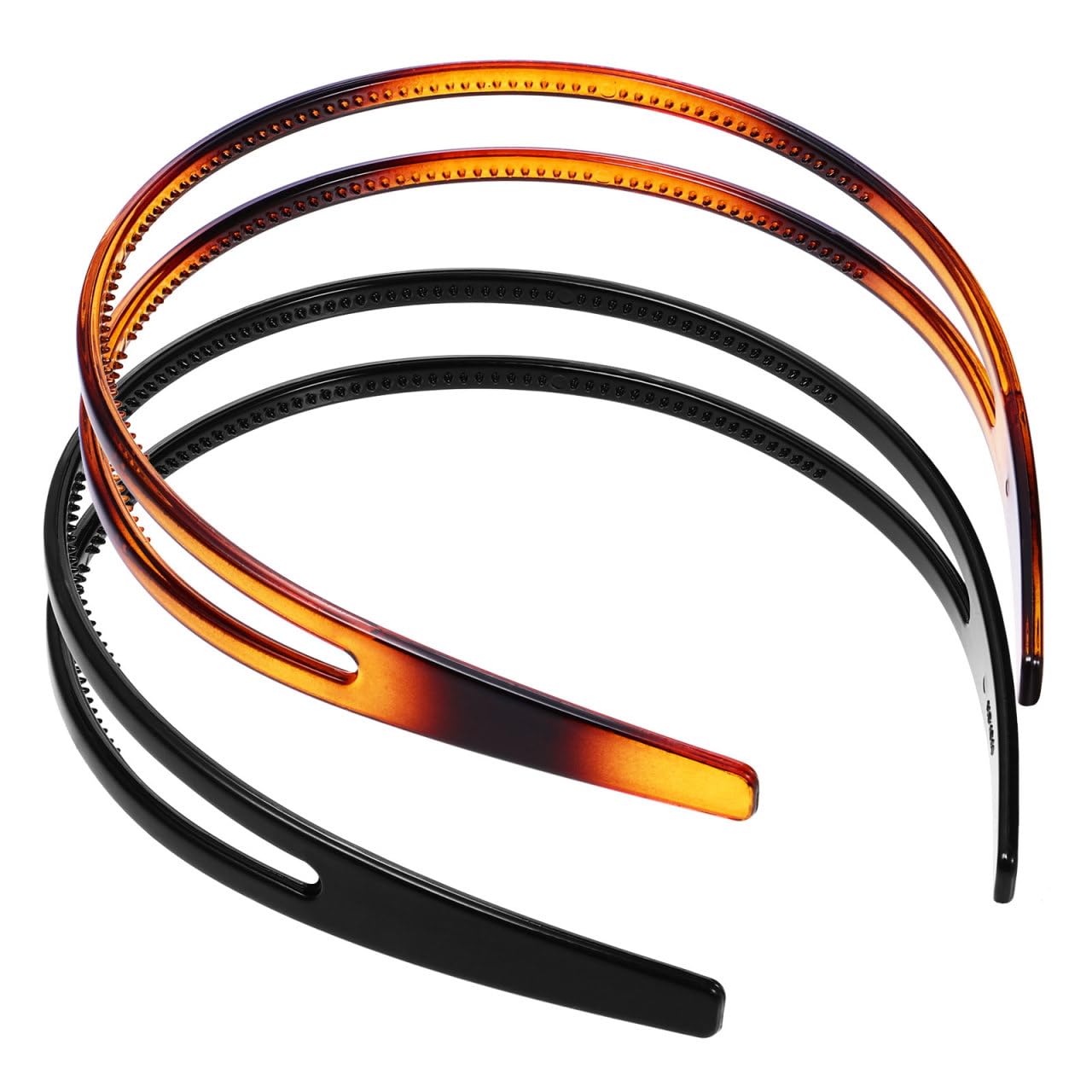 minkissy 2pcs Plastic Headband Double Row Teeth Hair Hoops Vintage Anti Slip Headband with Teeth for Adult Women Girls Face Washing