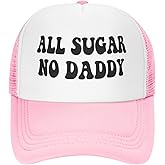 Bhjdfuiwljl All Sugar No Daddy Trucker Hat Unisex Adult Funny Classic Hats Adjustable Fishing Cap Pink, One Size-Large