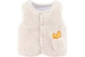 AIMAOMI Little Girls Boys Down Vest Puffer Sleeveless Outfit Zipper Pocket Baby Warm Jacket Cotton Vest Baby