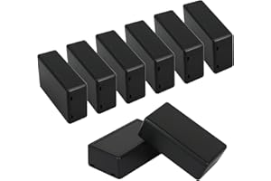 HoHaing Project Box 8 Pieces Electrical Box Small Junction Box ABS Plastic Enclosure Power Electronic Case Black 2.76" x 1.65" x 0.91"(70 x 42 x 23mm)