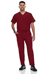 Hey Collection Men Stretch Scrubs Set V-Neck Scrub