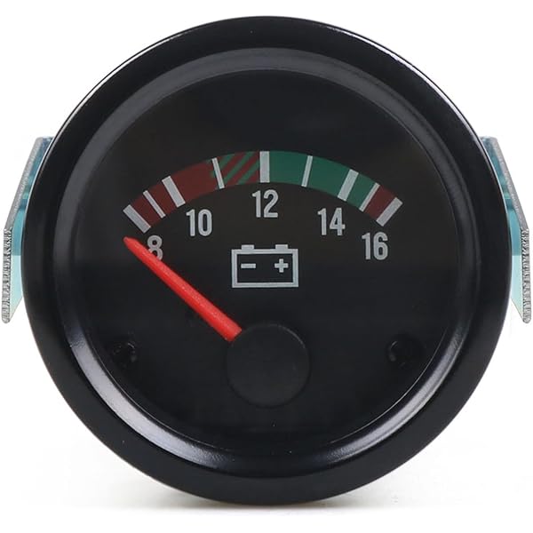 KUS 2 Inch (52mm) Voltmeter Gauge - 12V, 8-16V Range, LED Backlight (Red Or Yellow), IP67 Waterproof, CPVR-WS Model - View #5
