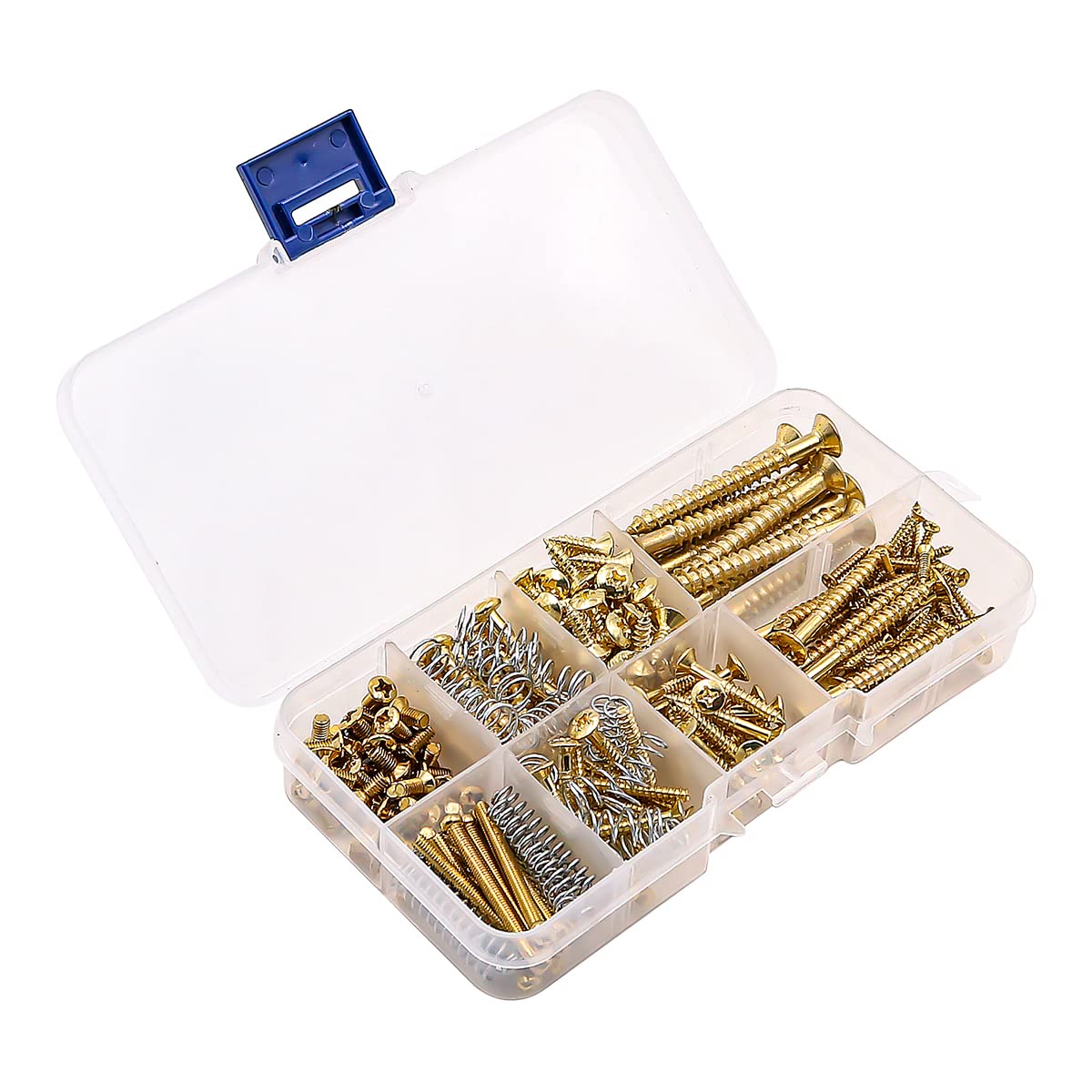 Alnicov Guitar Screw Kit 226 Pieces 9 Types Guitar Screw Assortment Set with Springs for Electric Guitar Bridge Pickup Pickguard Tuner Switch Neck Plate