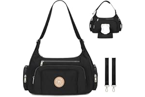MYHOZEE Puffer Crossbody Bags for Women Mom Large Diaper Bag Purse with Wipes & Trash Dispenser Cross Body Purses Messenger Bags