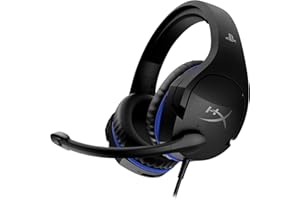 HyperX Cloud Stinger - Gaming Headset, Official Licensed for PS4 and PS5, Lightweight, Rotating Ear Cups, Memory Foam, Comfort, Durability, Steel Sliders, Swivel-to-Mute Noise-Cancellation Mic,Black