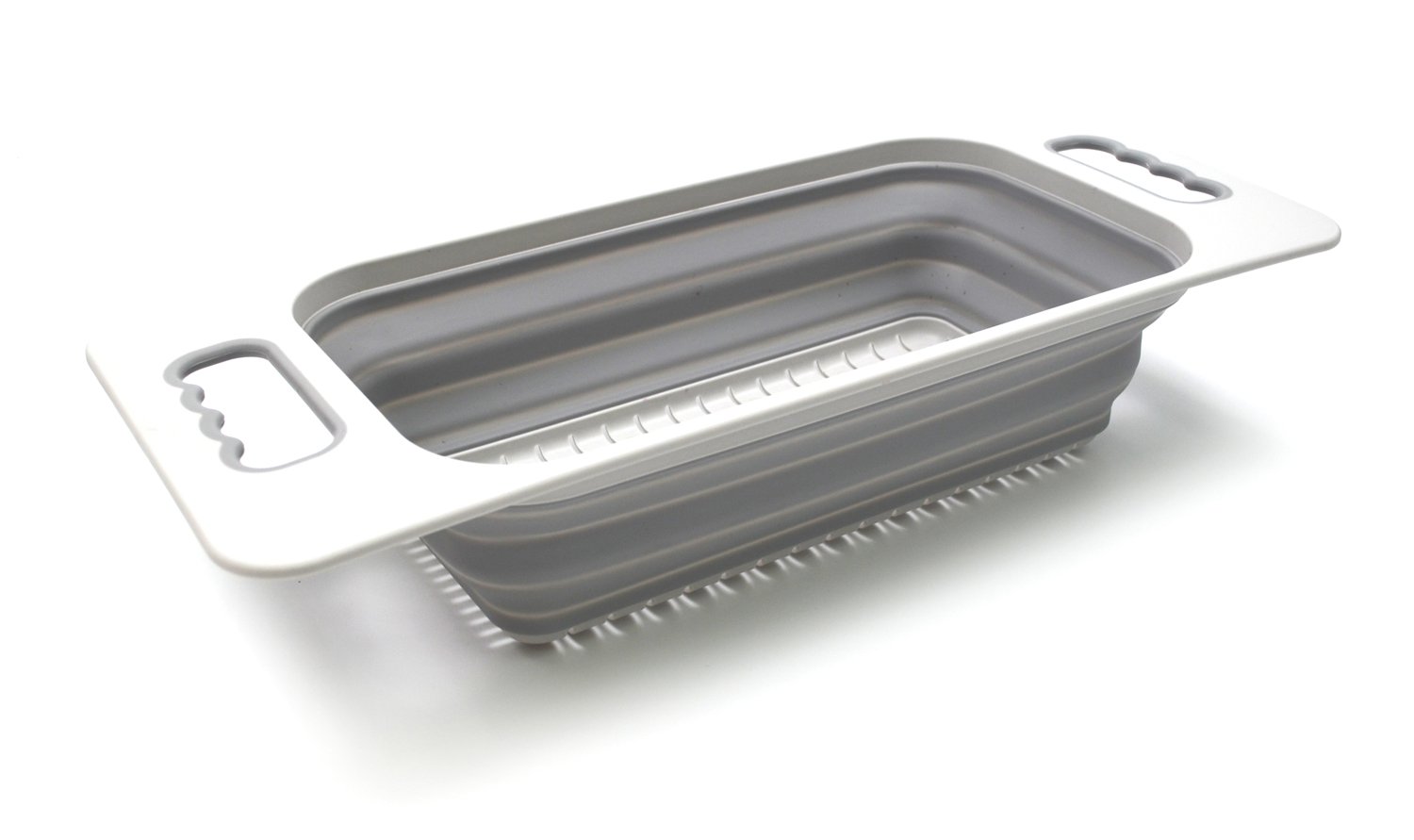 SAMMART 1 Piece Over The Sink Rectangular Colander (Grey) — image 1