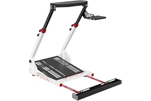 Racing Wheel Stand, Racing Simulator Cockpit, Widely Height Adjustable & Foldable Steering Wheel Stand for Logitech G25, G27,