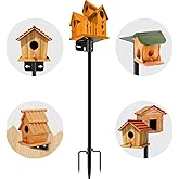 80 Inch Adjustable Bird Feeder Pole,Bird House Pole Suitable for Feeders & Birdhouse,Weather Station,Heavy-Duty Rustproof Design,Enhance Outdoor Decor & Birdwatching Experience