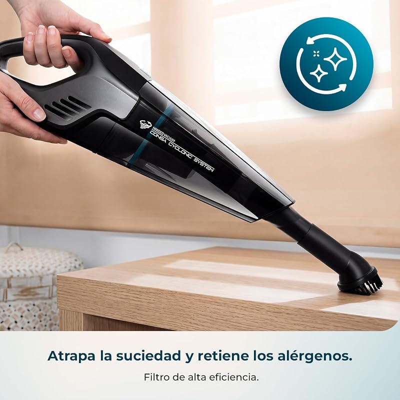 Aspiradora de Mano sin Cable Conga Immortal Extremesuction 22,2 Animal Hand Neo. 150W, Batería de 22,2 V, 10kPa, Depósito 500 ml, Filtro Alta Eficiencia, Accesorio Pelos de Animales