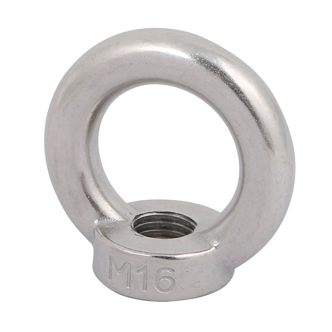 Sourcingmap Lifting Eye Nut M16 Female Thread 304 Stainless Steel Round Shape for Rope Fitting Pack of 1