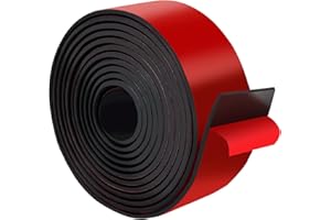 MACGQ Adhesive Rubber Strips with Adhesive Backing Self Stick Neoprene Solid Rubber Sheets Rolls Strips for Gaskets Pads Seals Crafts Protection (2" Wide x 1/16" Thick x 10' Long)