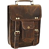 URBAN DEZIRE Men's Genuine Leather Small Briefcase Messenger Satchel Ipad Tab Tablet Bag 11 compatible with Apple product