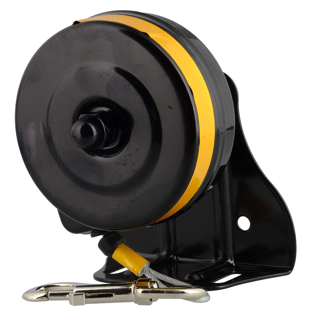 Lixit Bracket Mount and Stake Retractable Leash Tie Outs for Dogs (Bracket, Small), Yellow