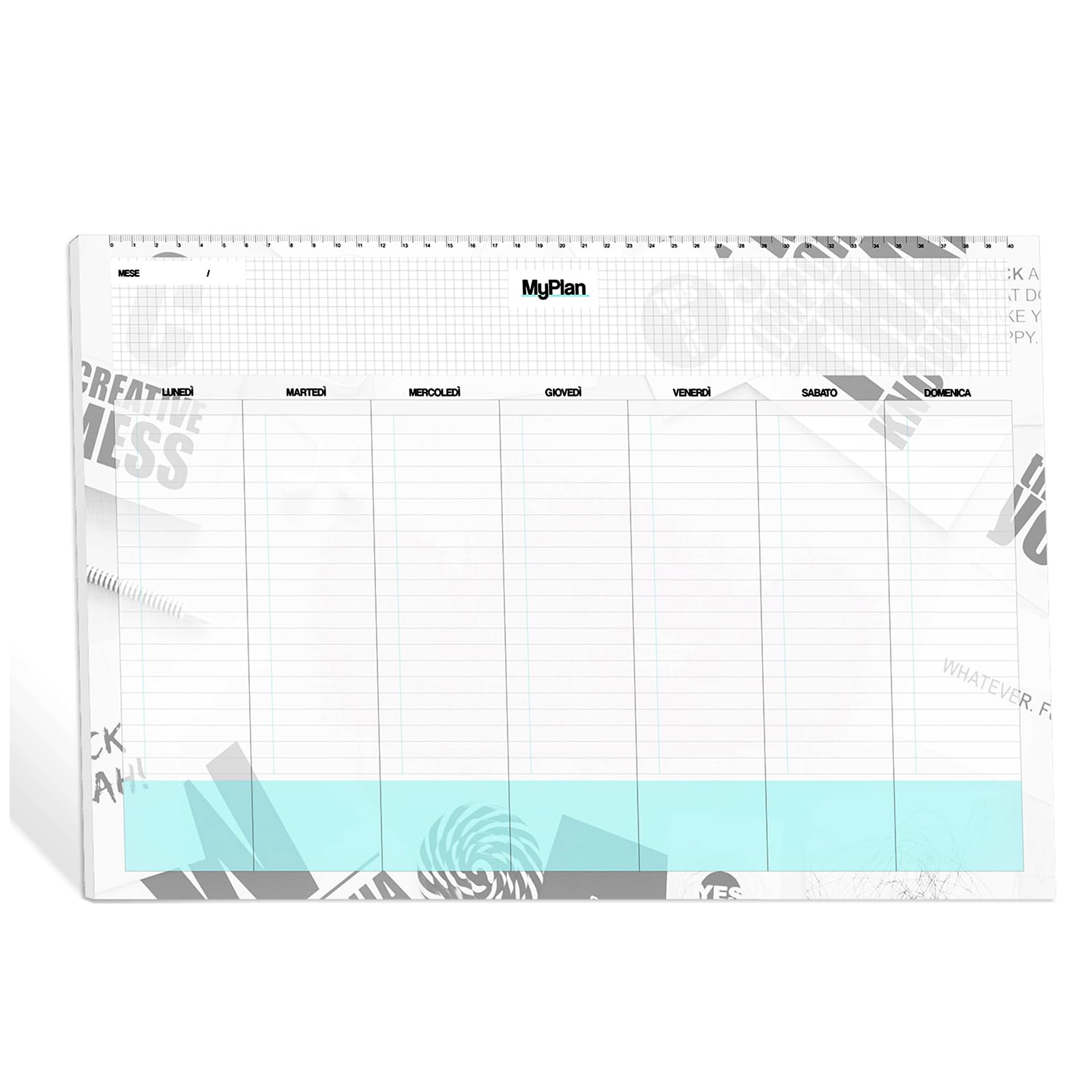 Italian Weekly Planner A3 - Planning Settimanale da Tavolo 2024 A3 Italiano - Planner Settimanale 2024 A3 43x30 a Strappo