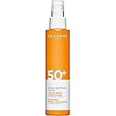 Clarins Body Sunscreen Lotion Spray | Broad Spectrum SPF 50+ | UVA/UVB Protection | Lightweight and No White Cast | Enriched with Antioxidants | All Skin Types, including Sensitive Skin | 5 Ounces