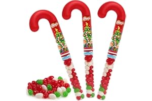 YUMZO Christmas Candy cane Filled with Jelly Beans. 3 Pack, The Ideal Christmas Candy for Stocking Stuffers.