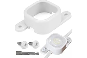 WTNYOU 125Pcs Outdoor Light Mounting Clips for Govee H706 H806, Brackets for Govee Pro Outdoor Lights, White with Screws and Hex Socket Kit, Outdoor Lights Extension 65/95/125 Pcs Options