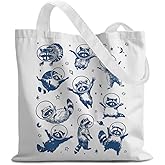 SNNDER Funny Animal Tote Bag, Trendy Animal Shoulder Bags, Canvas Bag for Shopping Work Travel Vacation