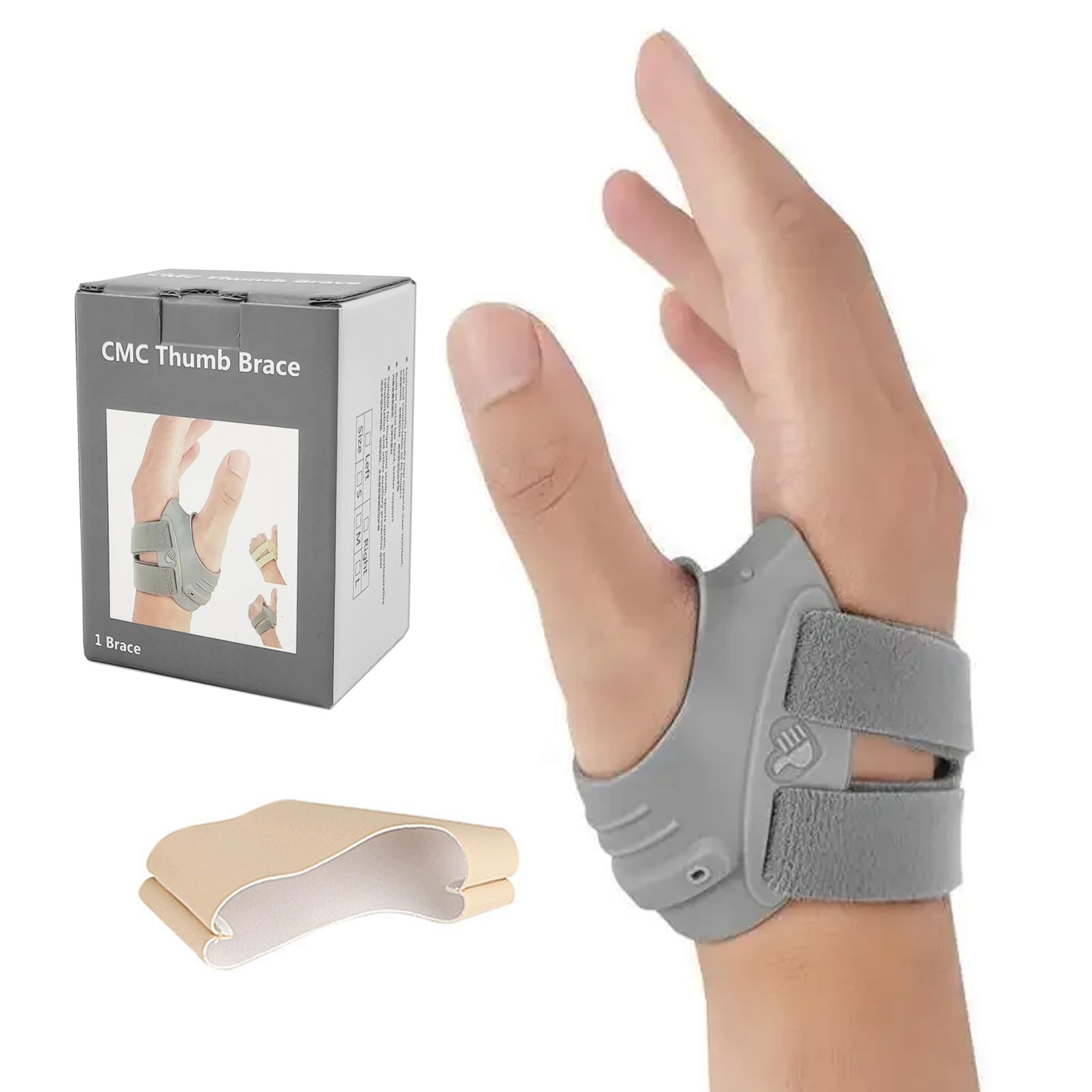 SONGQEE CMC Thumb Brace Support Finger Splint for Men Women, Osteoarthritis CMC Joint Thumb Support Stabilizer Thumb Protector for Arthritics, Pain Relief, Tendonitis, Trigger Thumb Instability