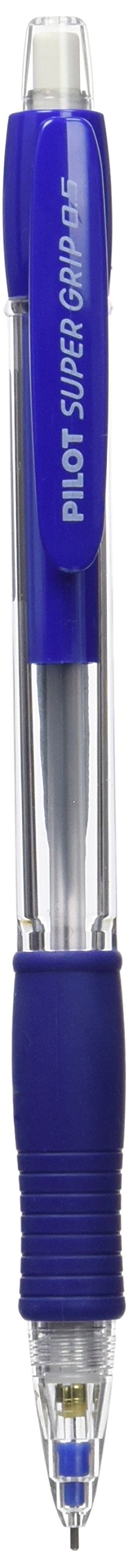 Pilot Super Grip Mechanical Pencil 0.5 mm Lead - Blue Barrel, Pack of 12