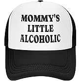Mommy's Little Alcoholic Hat Funny Trucker Hats Mesh Baseball Cap, Adjustable Fishing Caps Hat for Men Women