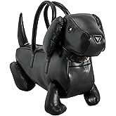 Women PU Leather Unique Novelty Crossbody Shoulder Bag Handbag Cute Dog Shaped Purse