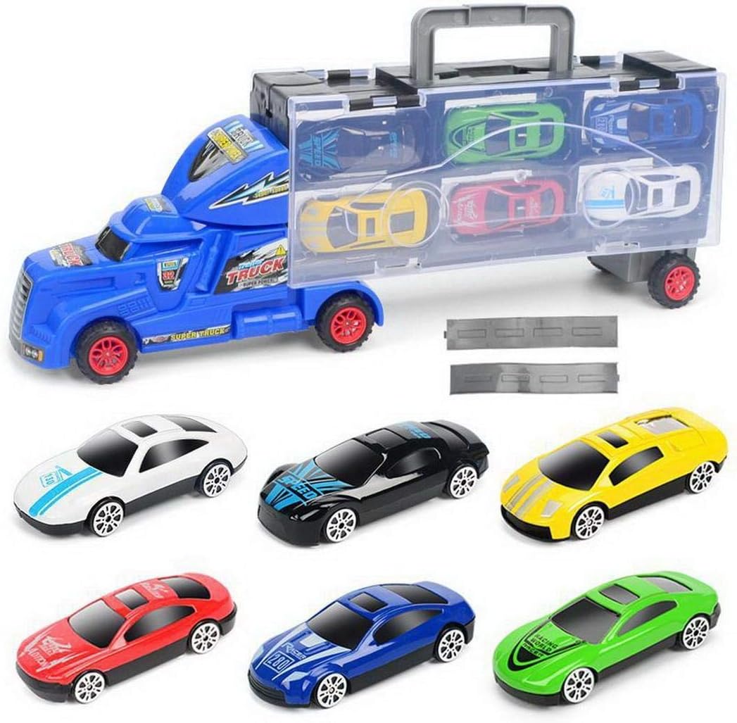 folowe Tragbare Fahrzeuge mit Mini Trucks Slide Tracks Spielzeug Autos