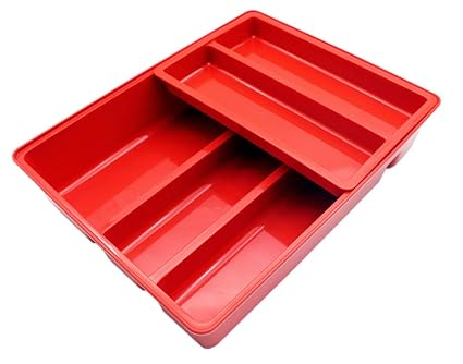 Bandeja de Cajón para Cubiertos Firstwish Doble Removible, 2 en 1, Organizador