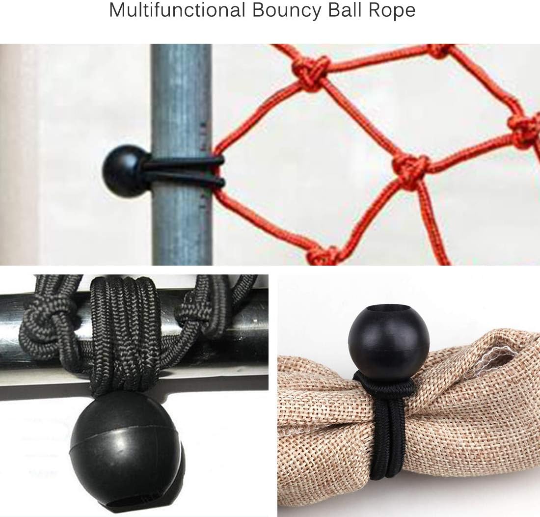 30 Pack Bungee Balls, Taomoder Black Bungee Cord HeavyWeight 4 inches Tarp Bungee Cords Tie Down Straps Multifunction Elastic Rope for Camping, Tents, Cargo, Projector Screen, Canopy Tent - - 