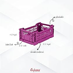 Aykasa Collapsible Storage Bins, Plastic Crate for