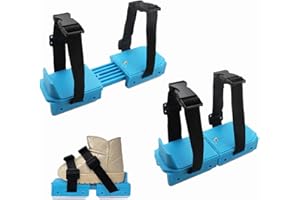 Toddler Ice Skates, 1 Pair Adjustable Kids Ice Skates, Double Runner Ice Skates with Hook and Loop Fastener Straps, Blue Doub