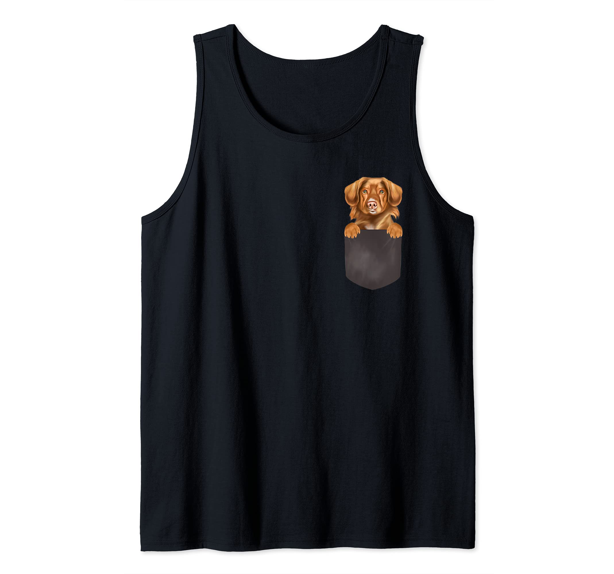 Dog In Pocket Funny Dog Lover Duck Tolling Retrievers Tank Top