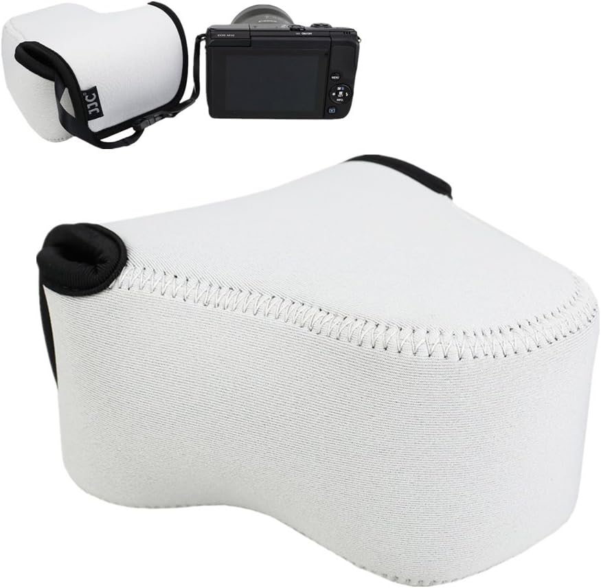 JJC 4.4"x2.7"x4.4" Camera Case Pouch for Canon M100 M6 M10 M3 M2 Camera Body+EF-M 15-45mm Lens / 11-22mm / 18-55mm Lens, for Nikon 1 J5 J4 J3 J2 J1+10-100mm/30-110mm Lens Coolpix L830 L820 L810-Grey