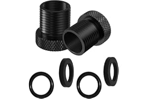DELUSHAKA Thread Adapters and Washers, 1/2 * 28 to 3/4 * 16 Oil Filter Adapter 2 Pack
