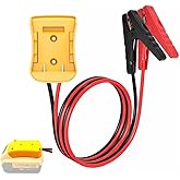 Jumper Cables for Car with Adapter Compatible with DE.WALT 20V Batteries, Silicone wire 8AWG 2FT Automotive Booster Cables for Jump Starting Car Using Tool Battery, Temperature resistance 392℉(200℃)