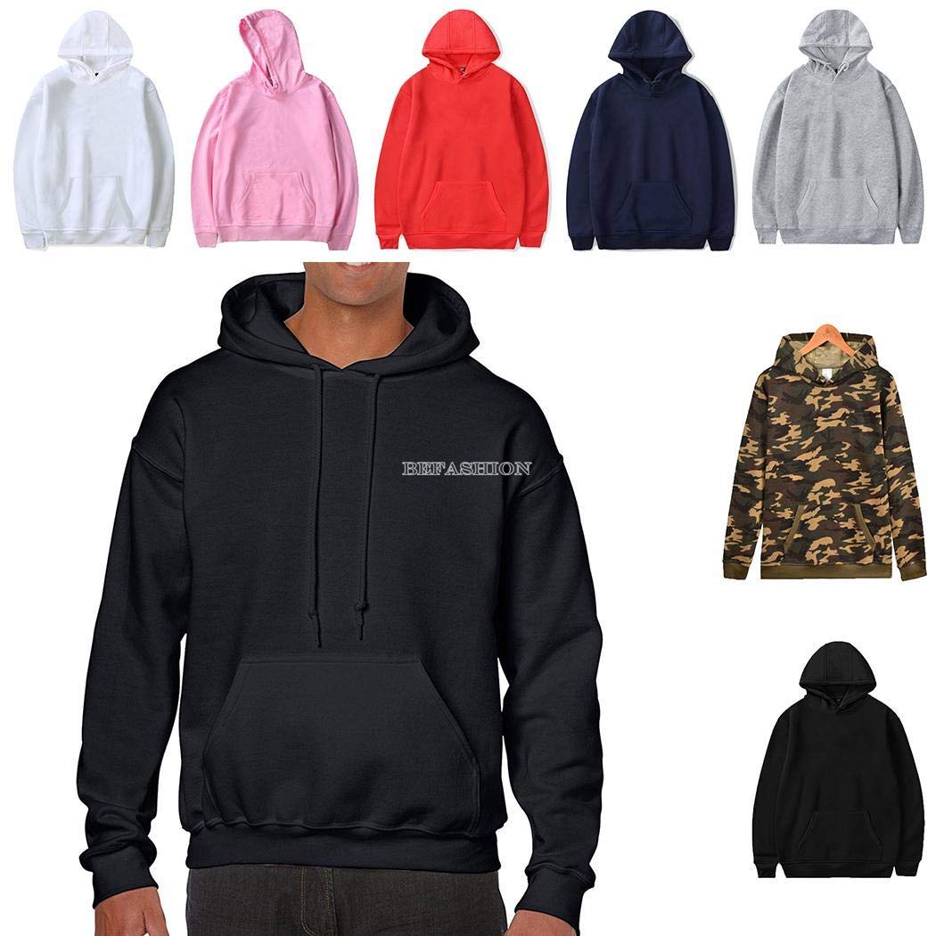 Plunger Men\'s Heavy Blend Fleece Hooded Sweatshirt Black