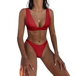 Bathing Suits for Women Deep V Neck Sexy Two Piece