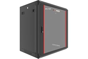 12U - Server Rack - Wall Mount Rack - Locking Cabinet for Network - Electronics - Security - Audio - Video - AV Equipment - D