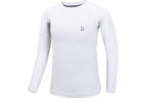 Dizoboee Youth Boys Compression Shirt Long Sleeve Kids Football Undershirt Moisture Wicking Baseball Shirt Sports Baselayer