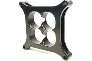 CAIMOTO Super Sucker Carby Spacer For 4150 Series Type Carburettor Billet Aluminum (Black, 1 inch)